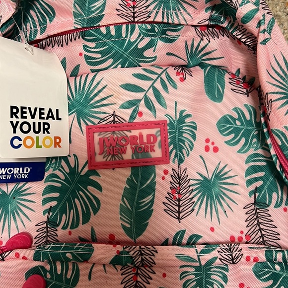 NWT JWorld Pink Rolling Backpack - Picture 2 of 13